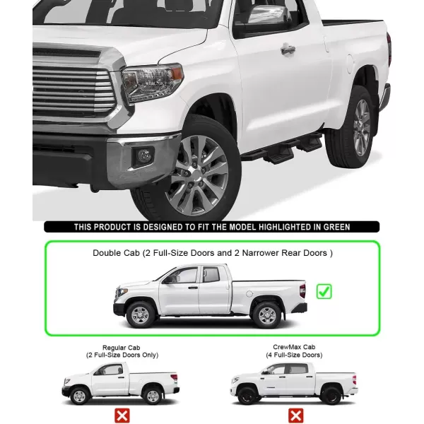 imageAPS Drop Steps Running Boards Compatible with Toyota Tundra 20072021 Extended Cab