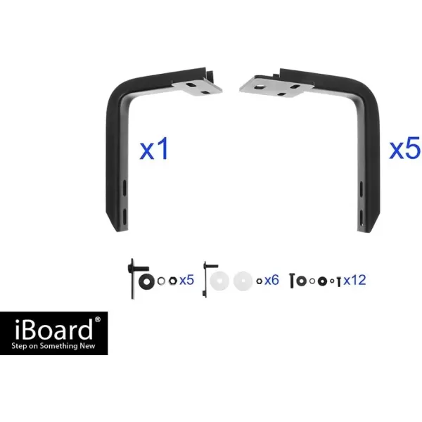imageAPS IBDZ4791 Black 5quot Running Board Side Step iBoard Third Generation For Selected Dodge Ram 150025003500 Crew Cab Aluminum5 inches