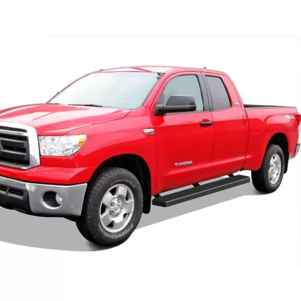 imageAPS Premium 6in Black Running Boards Compatible with Toyota Tundra Double Cab 0721