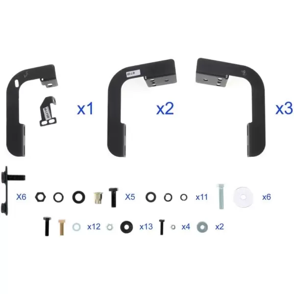 imageAPS Running Boards 6in Black Compatible with Dodge Ram 1500 2500 3500 Crew Cab 0918