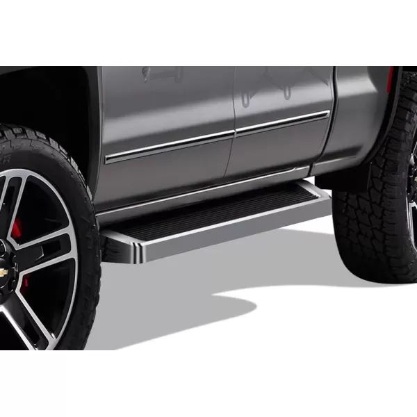 imageAPS Running Boards Nerf Bars Steps Compatible with Chevy Silverado GMC Sierra 20072018 Double Cab Extended Cab ampamp 2500 HD 2019 Exclude 07 ClassicInclude 19 1500 LD Silver Running Board