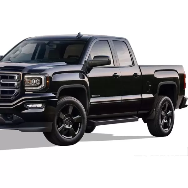 imageAPS Running Boards Nerf Bars Steps Compatible with Chevy Silverado GMC Sierra 20072018 Double Cab Extended Cab ampamp 2500 HD 2019 Exclude 07 ClassicInclude 19 1500 LD Black Running Board