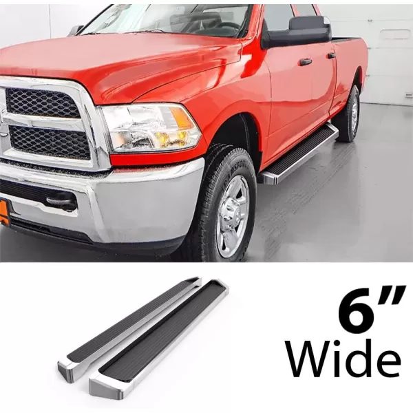 imageAPS Running Boards Style Compatible with Ram 1500 20092018 Crew Cab ampamp Ram 2500 3500 20102024 Nerf Bars Side Steps Side BarsAluminum Silver