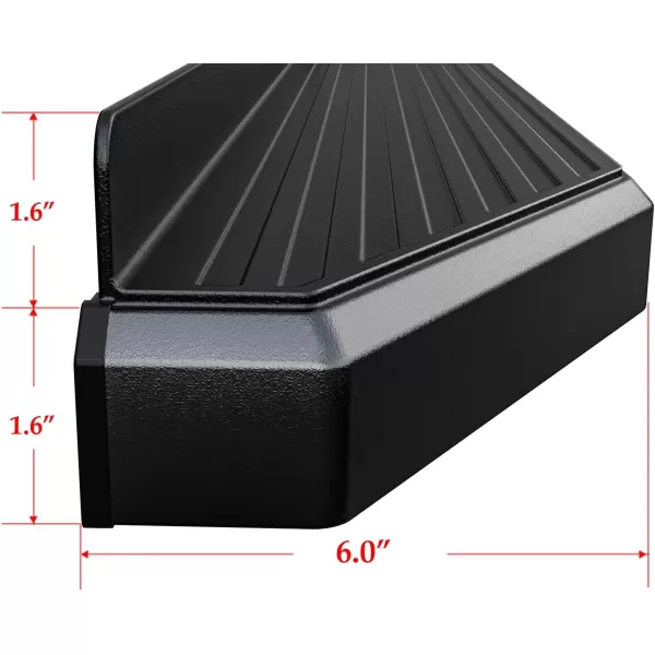 imageAPS iBoard Third Generation Black Aluminum Flat Style Running Boards Side Step for Selected Ram 1500 2500 3500 Crew CabAluminum Black