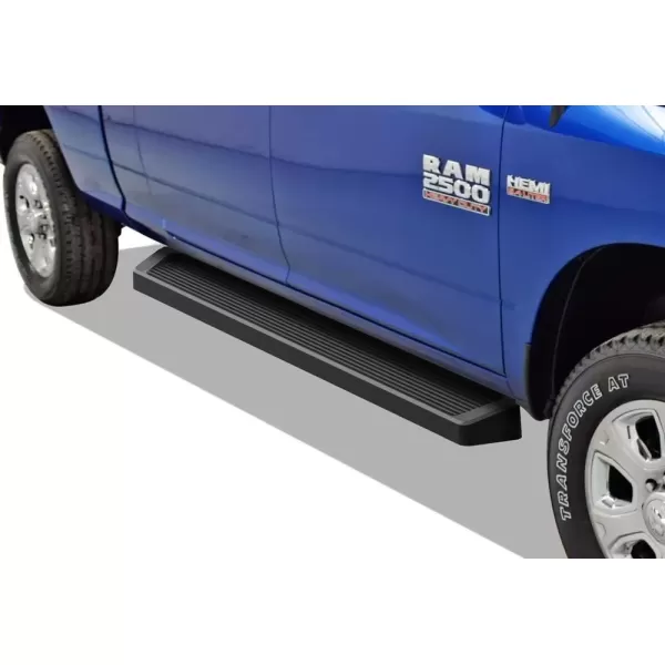 imageAPS iBoard Third Generation Black Aluminum Flat Style Running Boards Side Step for Selected Ram 1500 2500 3500 Crew CabBlack