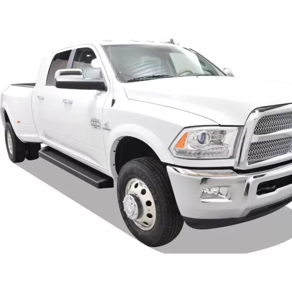 imageAPS iBoard Third Generation Black Aluminum Flat Style Running Boards Side Step for Selected Ram 1500 2500 3500 Crew CabBlack