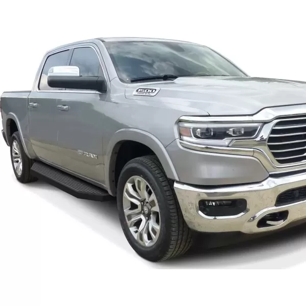 imageAPS iBoard Third Generation Black Aluminum Flat Style Running Boards Side Step for Selected Ram 1500 2500 3500 Crew CabBlack