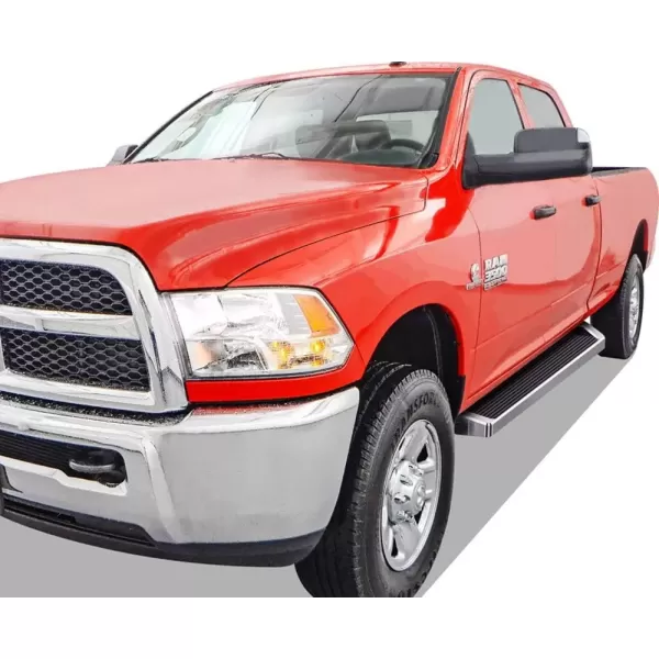 imageAPS iBoard Third Generation Silver Aluminum Running Boards Side Step for Selected Ram 1500 2500 3500 Crew Cab