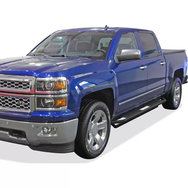 imageAPS 65in Side Armor Stainless Steel Running Boards Compatible with Chevy Silverado GMC Sierra 1500 20072018 Crew Cab ampamp 2500 3500 HD 2019 Crew Cab Exclude 07 Classic Nerf Bars