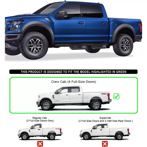 imageAPS Drop Steps Running Boards Compatible with Ford F150 F250 F350 20152024 Crew Cab