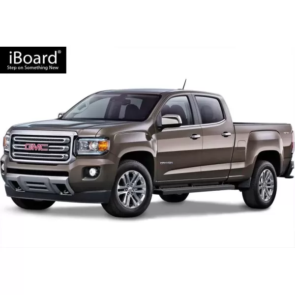 imageAPS IBCZ5928 Black 4quot Running Board Side Step iBoard Third Generation For Selected Chevy SilveradoGMC Sierra Crew Cab Aluminum4 inches