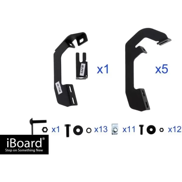 imageAPS IBCZ5928 Black 4quot Running Board Side Step iBoard Third Generation For Selected Chevy SilveradoGMC Sierra Crew Cab Aluminum5 inches