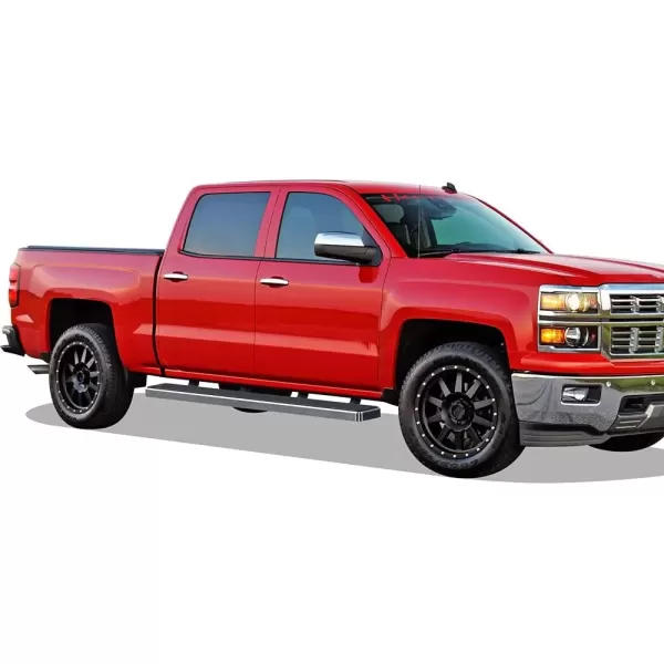 imageAPS Running Boards 5 inches Compatible with Chevy Silverado GMC Sierra 1500 20072018 ampamp 2500 HD 3500 HD 2019 Crew Cab Exclude 07 Classic Stainless Steel Nerf Bars Side Steps Side BarsStainless Steel Polished