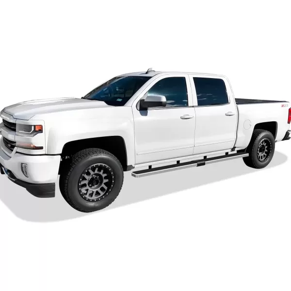 imageAPS Running Boards 5 inches Compatible with Chevy Silverado GMC Sierra 1500 20072018 ampamp 2500 HD 3500 HD 2019 Crew Cab Exclude 07 Classic Stainless Steel Nerf Bars Side Steps Side BarsStainless Steel Polished