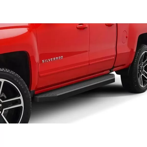 imageAPS Running Boards 5 inches Compatible with Chevy Silverado GMC Sierra 1500 20072018 ampamp 2500 HD 3500 HD 2019 Crew Cab Exclude 07 Classic Stainless Steel Nerf Bars Side Steps Side BarsStainless Steel Black