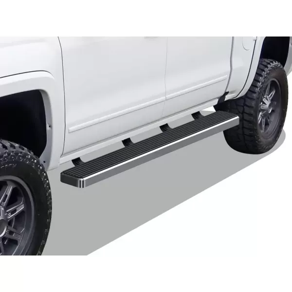 imageAPS Running Boards 5 inches Compatible with Chevy Silverado GMC Sierra 1500 20072018 ampamp 2500 HD 3500 HD 2019 Crew Cab Exclude 07 Classic Stainless Steel Nerf Bars Side Steps Side BarsStainless Steel Polished
