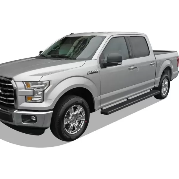 imageAPS Running Boards 5in Compatible with Ford F150 20152025 SuperCrew Cab ampamp F150 Lightning 20222025 ampamp F250 F350 Super Duty 20172025 Crew Cab Stainless Steel Nerf Bars Side Steps Side BarsStainless Steel Black