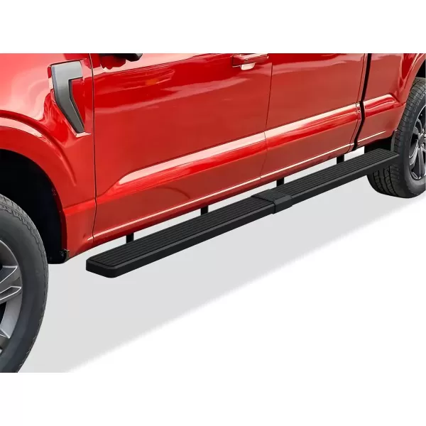 imageAPS Running Boards 5in Compatible with Ford F150 20152025 SuperCrew Cab ampamp F150 Lightning 20222025 ampamp F250 F350 Super Duty 20172025 Crew Cab Stainless Steel Nerf Bars Side Steps Side BarsBlack