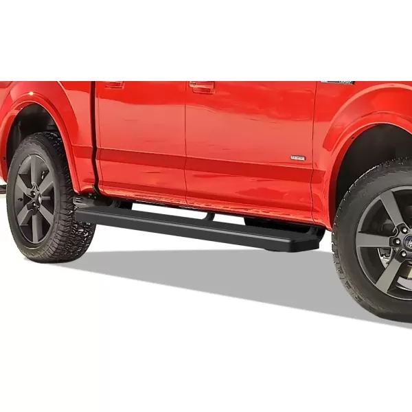 imageAPS Running Boards 5in Compatible with Ford F150 20152025 SuperCrew Cab ampamp F150 Lightning 20222025 ampamp F250 F350 Super Duty 20172025 Crew Cab Stainless Steel Nerf Bars Side Steps Side BarsStainless Steel Black