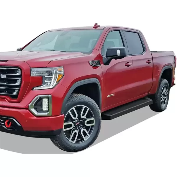 imageAPS Running Boards 6in Black Compatible with Chevy Silverado GMC Sierra Crew Cab 1925