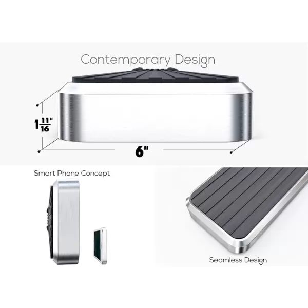 imageAPS Running Boards Nerf Bars Side Steps Compatible with Chevy Silverado GMC Sierra 1500 20072018 ampamp 2500 HD 3500 HD 2019 Crew Cab Exclude 07 Classic Stainless Steel Polished Silver 5inAluminum Silver