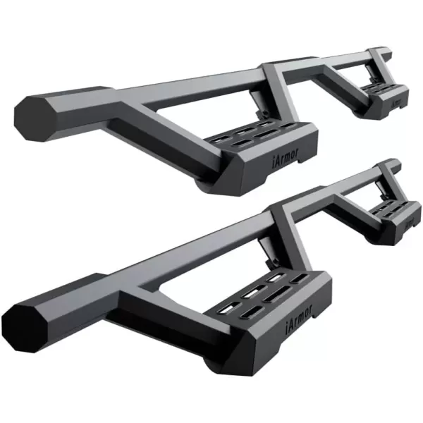 imageAPS Stainless Steel Pocket Steps Running Boards Side Bars Compatible with Chevy Silverado GMC Sierra 1500 20072018 Crew Cab ampamp 2500 3500 HD 2019 Crew Cab Exclude 07 ClassicBlack