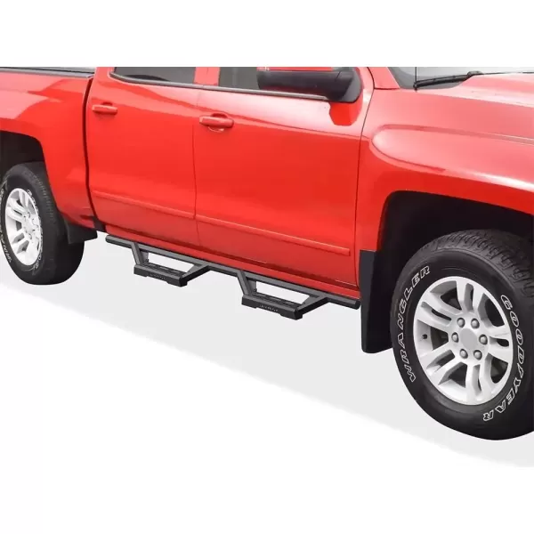 imageAPS Stainless Steel Pocket Steps Running Boards Side Bars Compatible with Chevy Silverado GMC Sierra 1500 20072018 Crew Cab ampamp 2500 3500 HD 2019 Crew Cab Exclude 07 ClassicBlack