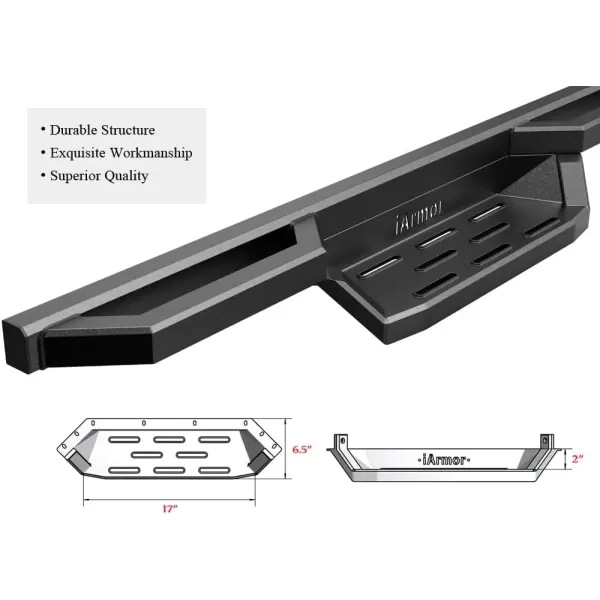 imageAPS Stainless Steel Pocket Steps Running Boards Side Bars Compatible with Ford F150 20152025 SuperCrew Cab ampamp F150 Lightning 20222025 ampamp F250 F350 Super Duty 20172025 Crew CabBlack