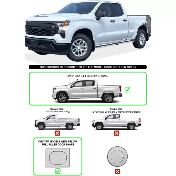 imageAPS Wheel to Wheel Board Compatible with Chevy Silverado GMC Sierra 1500 20192025 Crew Cab 65ft Bed ampamp 2500 HD 3500 HD 20202025 Silverado 1500 LTD Sierra 1500 LD 2022 Stainless SteelStainless Steel Polished