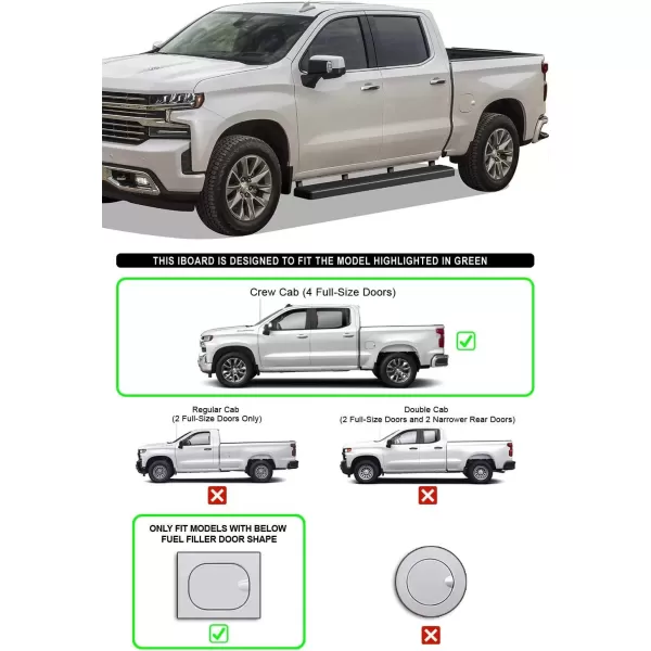 imageAPS Wheel to Wheel Board Compatible with Chevy Silverado GMC Sierra 1500 20192025 Crew Cab 65ft Bed ampamp 2500 HD 3500 HD 20202025 Silverado 1500 LTD Sierra 1500 LD 2022 Stainless SteelStainless Steel Black