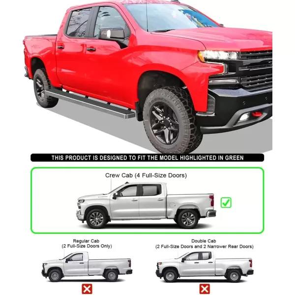 imageAPS Wheel to Wheel Board Compatible with Chevy Silverado GMC Sierra 1500 20192025 Crew Cab 65ft Bed ampamp 2500 HD 3500 HD 20202025 Silverado 1500 LTD Sierra 1500 LD 2022 Stainless SteelSilver