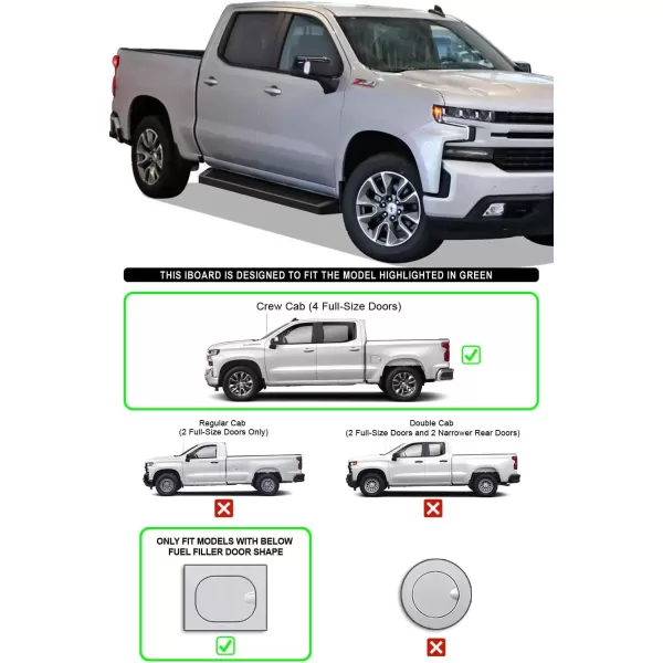 imageAPS Wheel to Wheel Board Compatible with Chevy Silverado GMC Sierra 1500 20192025 Crew Cab 65ft Bed ampamp 2500 HD 3500 HD 20202025 Silverado 1500 LTD Sierra 1500 LD 2022 Stainless SteelAluminum Black