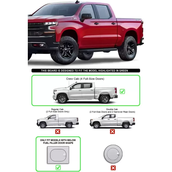 imageAPS Wheel to Wheel Board Compatible with Chevy Silverado GMC Sierra 1500 20192025 Crew Cab 65ft Bed ampamp 2500 HD 3500 HD 20202025 Silverado 1500 LTD Sierra 1500 LD 2022 Stainless SteelStainless Steel Black