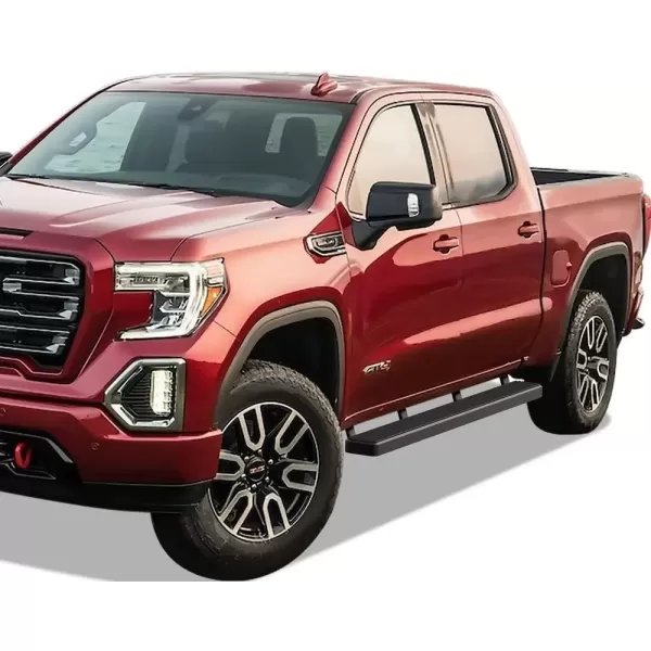 imageAPS 5in Black Stainless Steel Running Boards Compatible with Chevy Silverado GMC Sierra Crew Cab 1925