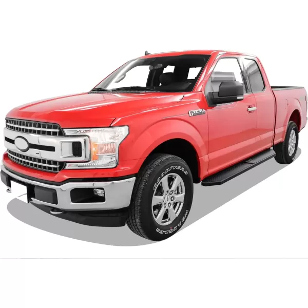 imageAPS Black Running Boards Style Compatible with Ford F150 20152025 Super Cab ampamp F250 F350 Super Duty 20172025 Side Steps Side Bars 6in WideAluminum Black