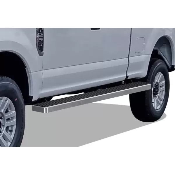 imageAPS Black Running Boards Style Compatible with Ford F150 20152025 Super Cab ampamp F250 F350 Super Duty 20172025 Side Steps Side Bars 6in WideSilver