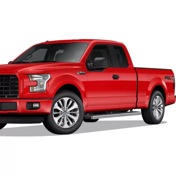 imageAPS Black Running Boards Style Compatible with Ford F150 20152025 Super Cab ampamp F250 F350 Super Duty 20172025 Side Steps Side Bars 6in WideStainless Steel Polished
