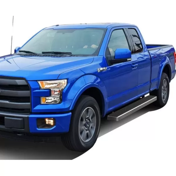 imageAPS Black Running Boards Style Compatible with Ford F150 20152025 Super Cab ampamp F250 F350 Super Duty 20172025 Side Steps Side Bars 6in WideStainless Steel Polished
