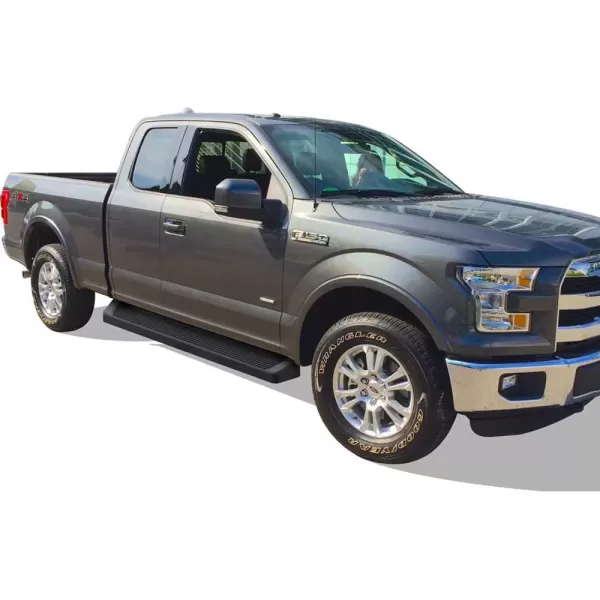 imageAPS Premium 6in Black Running Boards Compatible with Ford F150 Super Cabampamp1725 F250 1525