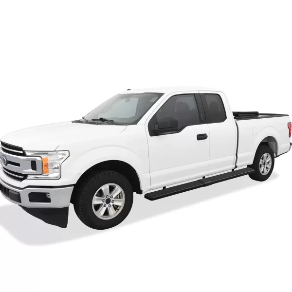 imageAPS Running Boards 5in Matte Black Compatible with Ford F150 20152025 Super Cab ampamp F250 F350 Super Duty 20172025 Stainless Steel Nerf Bars Side Steps Side BarsStainless Steel Black