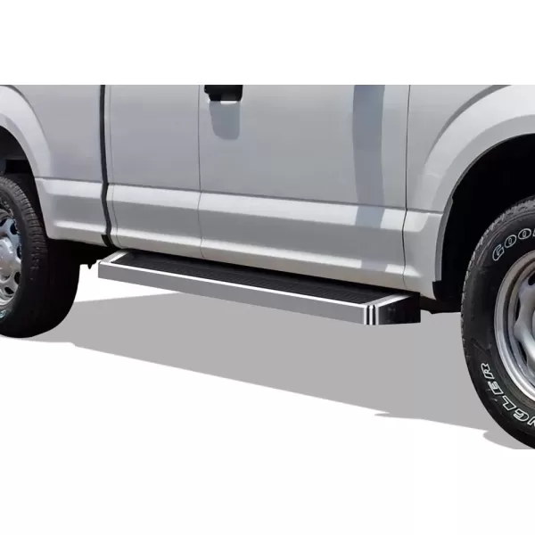 imageAPS Running Boards 5in Matte Black Compatible with Ford F150 20152025 Super Cab ampamp F250 F350 Super Duty 20172025 Stainless Steel Nerf Bars Side Steps Side BarsAluminum Silver