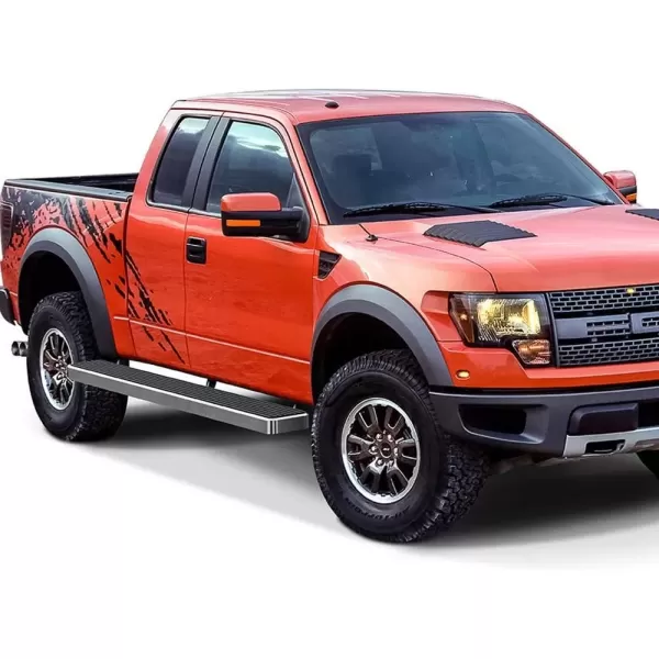 imageAPS Running Boards 5in Matte Black Compatible with Ford F150 20152025 Super Cab ampamp F250 F350 Super Duty 20172025 Stainless Steel Nerf Bars Side Steps Side BarsAluminum Silver