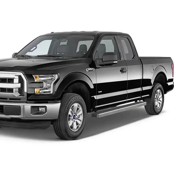imageAPS Running Boards 5in Matte Black Compatible with Ford F150 20152025 Super Cab ampamp F250 F350 Super Duty 20172025 Stainless Steel Nerf Bars Side Steps Side BarsSilver