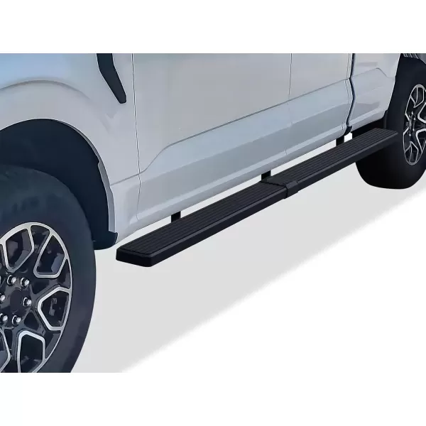 imageAPS Running Boards 5in Matte Black Compatible with Ford F150 20152025 Super Cab ampamp F250 F350 Super Duty 20172025 Stainless Steel Nerf Bars Side Steps Side BarsStainless Steel Black