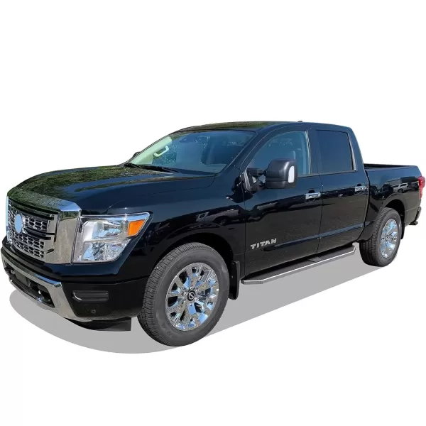 imageAPS Running Boards Nerf Bars Side Steps Step Bars Compatible with Nissan Frontier 20052025 Crew Cab Black Powder Coated 6 inchesPolished