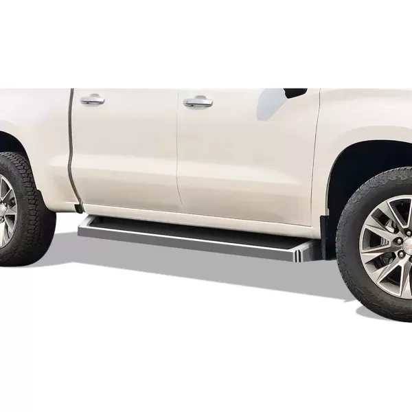 imageAPS Stainless Steel 6in Wheel to Wheel Bars Compatible with Chevy Silverado GMC Sierra 1500 20192025 Crew Cab 65ft Bed ampamp 2500 HD 3500 HD 20202025 Silverado 1500 LTD Sierra 1500 LD 2022Aluminum Silver