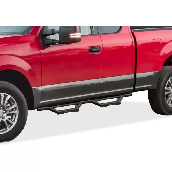 imageAPS Stainless Steel Pocket Steps Running Boards Side Bars Compatible with Ford F150 20152025 Super Cab ampamp F250 F350 Super Duty 20172025Black