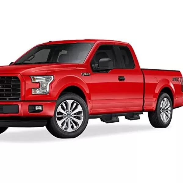 imageAPS Stainless Steel Pocket Steps Running Boards Side Bars Compatible with Ford F150 20152025 Super Cab ampamp F250 F350 Super Duty 20172025Black