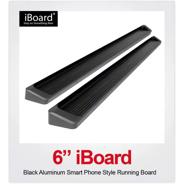 imageAPS iBoard Fifth Generation 5inch Black Stainless Steel Running Boards Side Step for Selected Frontier Equator Crew CabBlack
