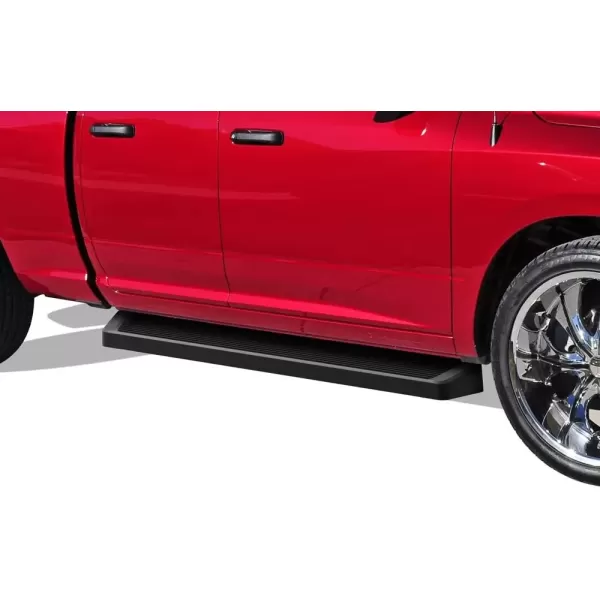 imageAPS Running Boards 6 inches Matte Black Compatible with Dodge Ram 1500 20092018 Quad Cab Stainless Steel Nerf Bars Side Steps Side BarsAluminum Black